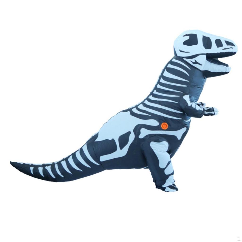 Inflatable Skeleton Dinosaur Costume Full Body Tyrannosaurus Rex Quick Inflation