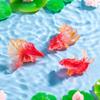 1PC Miniature Resin Gold Fish Figurine for Tank Decorations Mini Colorful Simulation Gold Fish Micro Landscape Pet Supplies