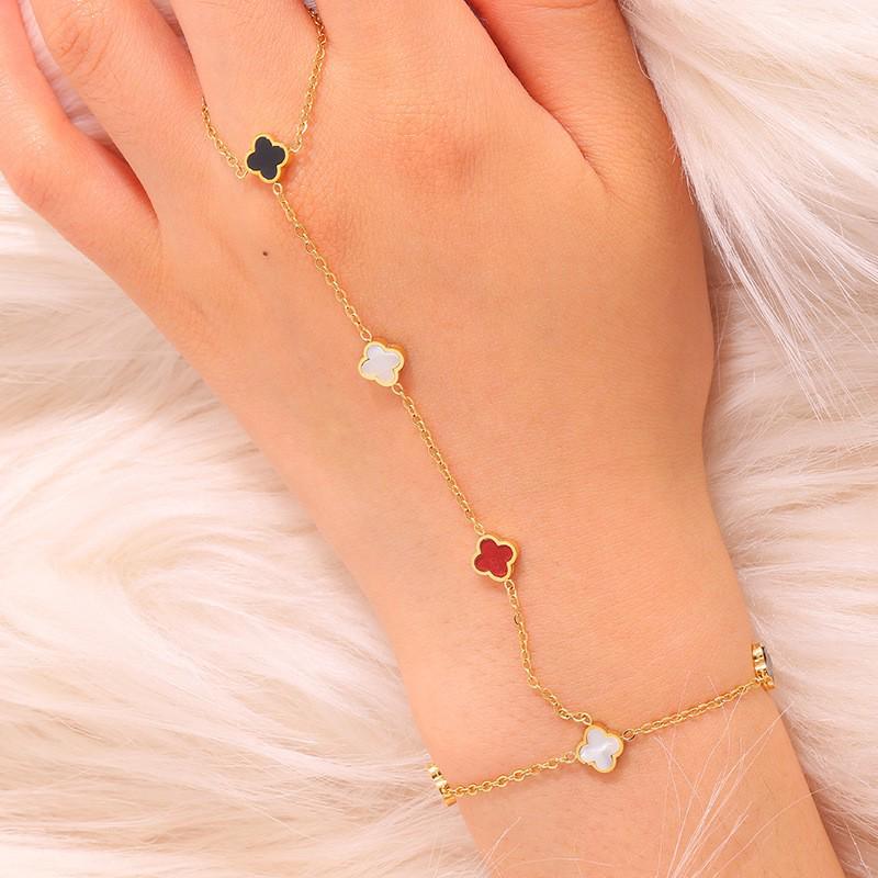 Korean Fashion Titanium Steel Diamond Inlaid Women's Luxury Bracelet