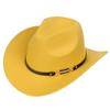 Western Cowboy Top Hat Spring And Autumn New Jazz Hat Big Brim Pentagram Belt Accessories Felt Hat Men And Women