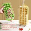 Food Grade Silicone 2in1 Ice Cube Straw Cups Press Type Ice Cube Tray Ice Tray Mold  Travel