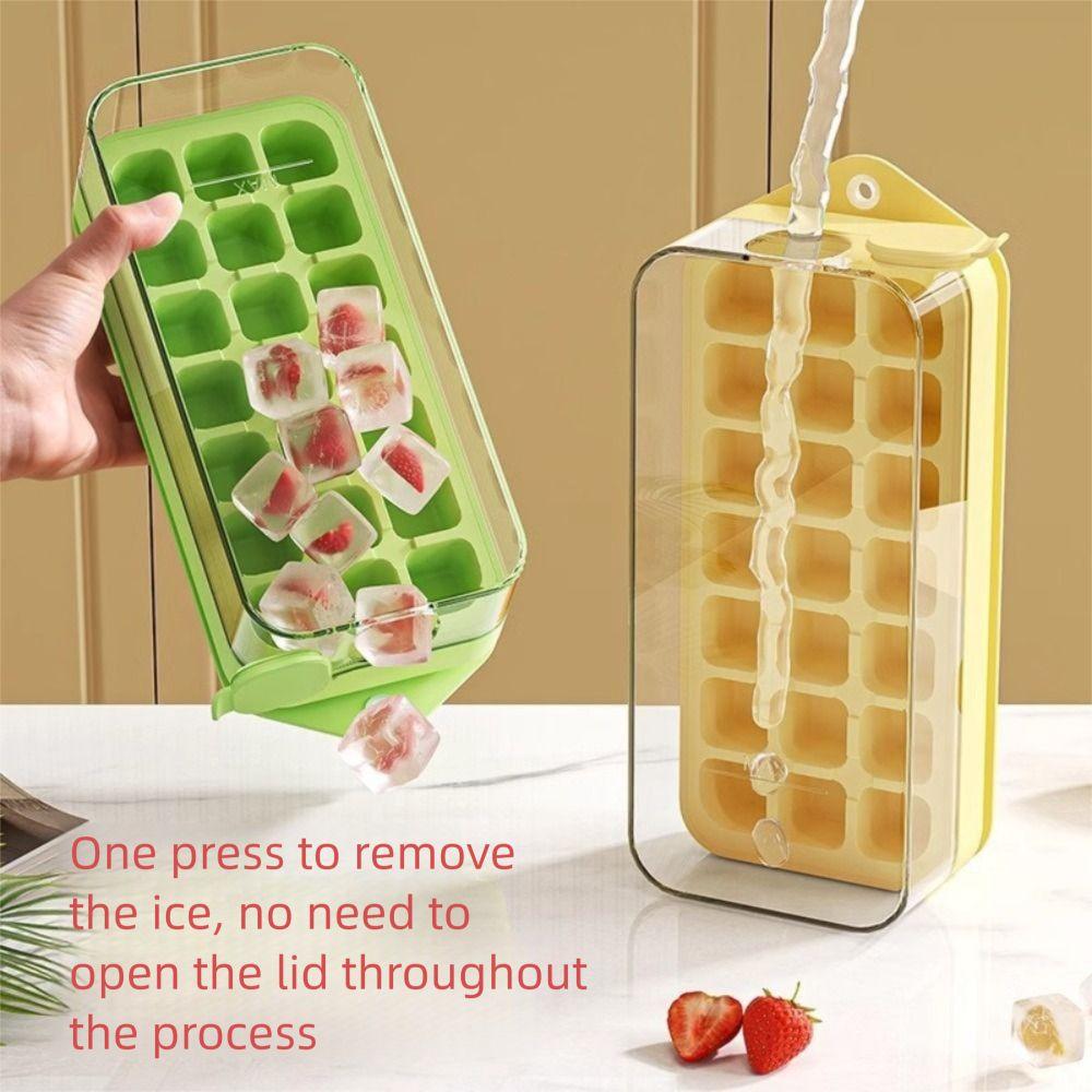 Food Grade Silicone 2in1 Ice Cube Straw Cups Press Type Ice Cube Tray Ice Tray Mold Travel