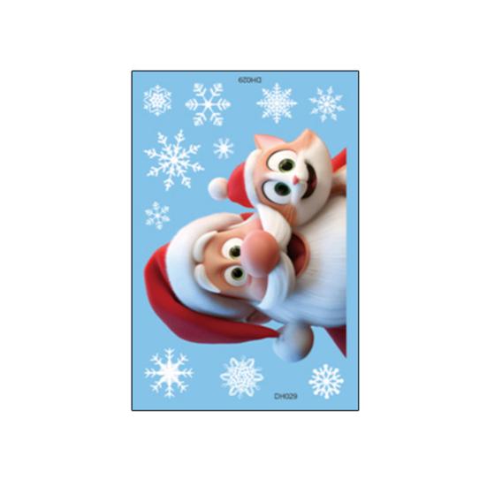 Christmas Window Sticker Removable Waterproof PVC Xmas Snowman Static Glass Cling Holiday Party Decoration Decal