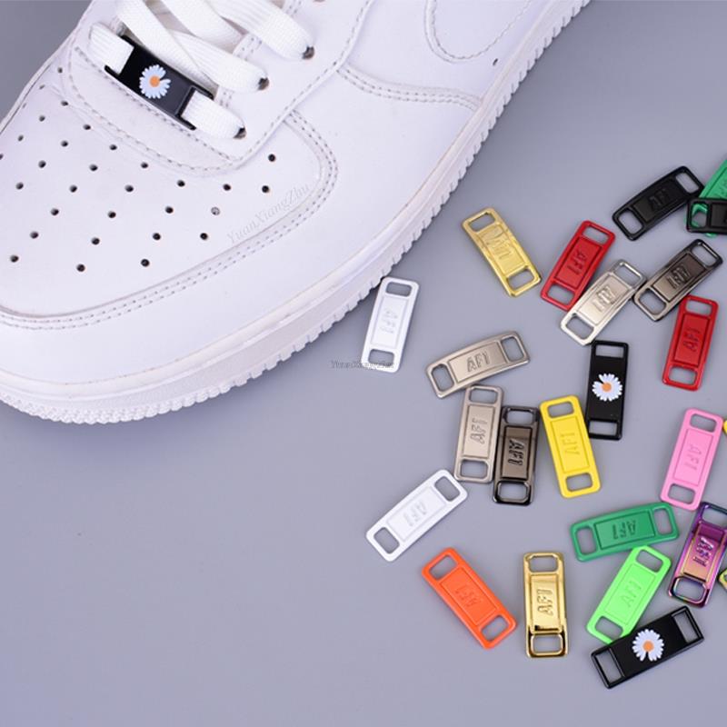 2pcs/pair AF1 Diamond Shoe Charms Fashion Laces Buckle Quality Metal Shoelaces Decorations Chapa Af1 Buckles Shoes Accessories