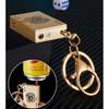 New High Quality Mini Metal Open Flame Inflatable Lighter with Keychain Portable Cigarette Lighter Cigarette Accessories Gift