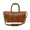Handmade Distressed Leather Duffle Bag: Weekender Travel Bag