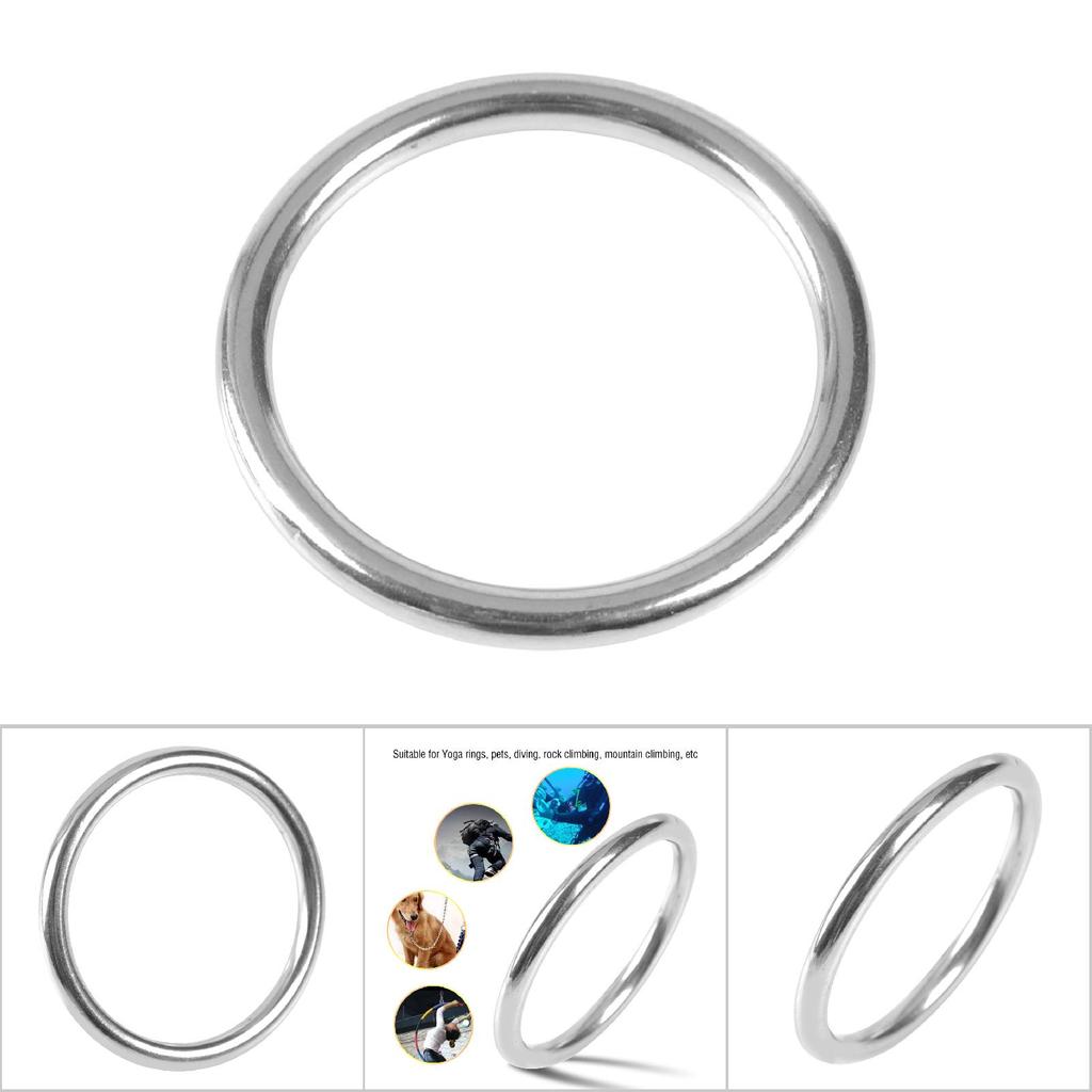 304 Stainless Steel Boat Marine Welded Ring O Round Ring Polished Circle 6*80mm