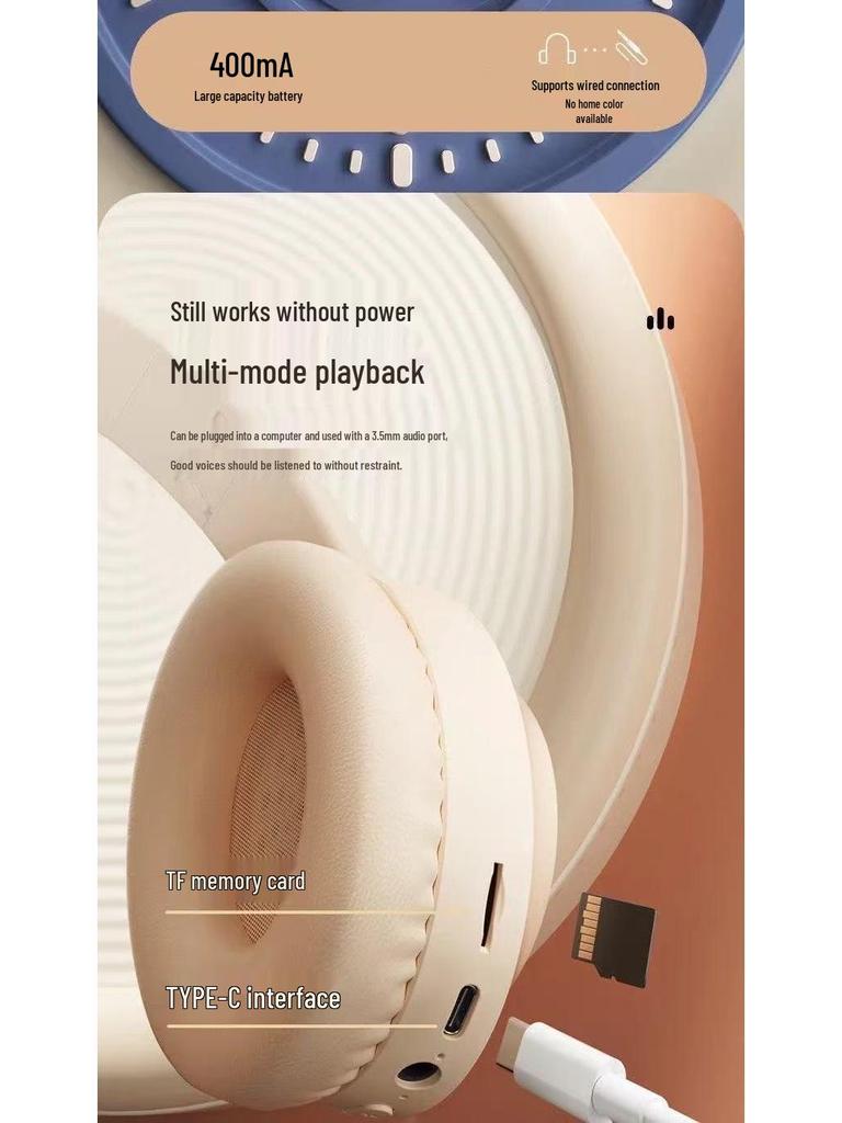 M3 Bluetooth Over-Ear Kabelloses Gaming-Headset mit starkem Bass