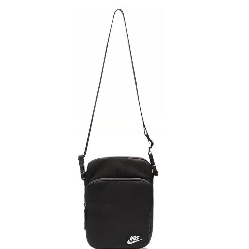 Nike Heritage Polyester Shoulder Bag, Crossbody Bag Regular Unisex Black Casual BA5898-010
