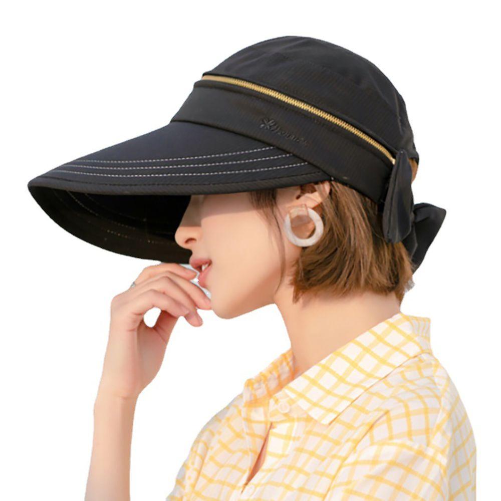 Beach Ladies Cycilng Big Brim Travel Empty Top Removable Sun Hat Women Cap Bucket Hat Fisherman Hat