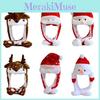 Festive Santa Claus Hat With Reindeer Headpiece Christmas Gift Wholesale