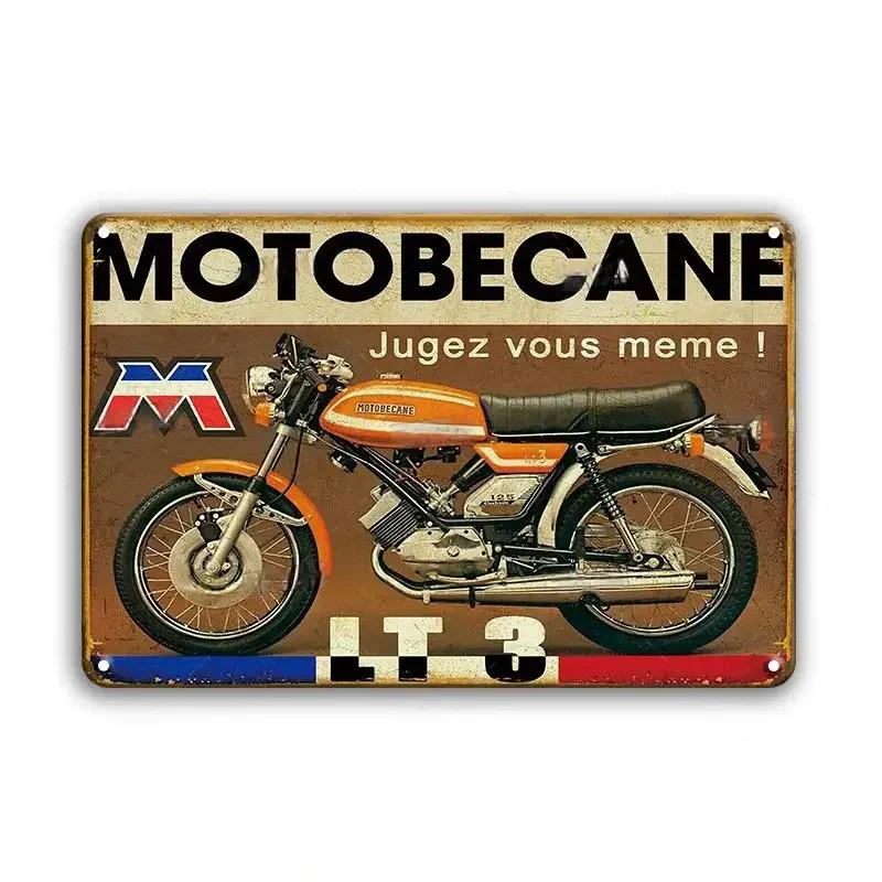 Vintage Motocykl Dekorativní Kovová Deska Plakát Rezavá Ošuntělá Plechová Značka Garáž Bar Nástěnná Dekorace Řemesla Plaketa Plechové Značky