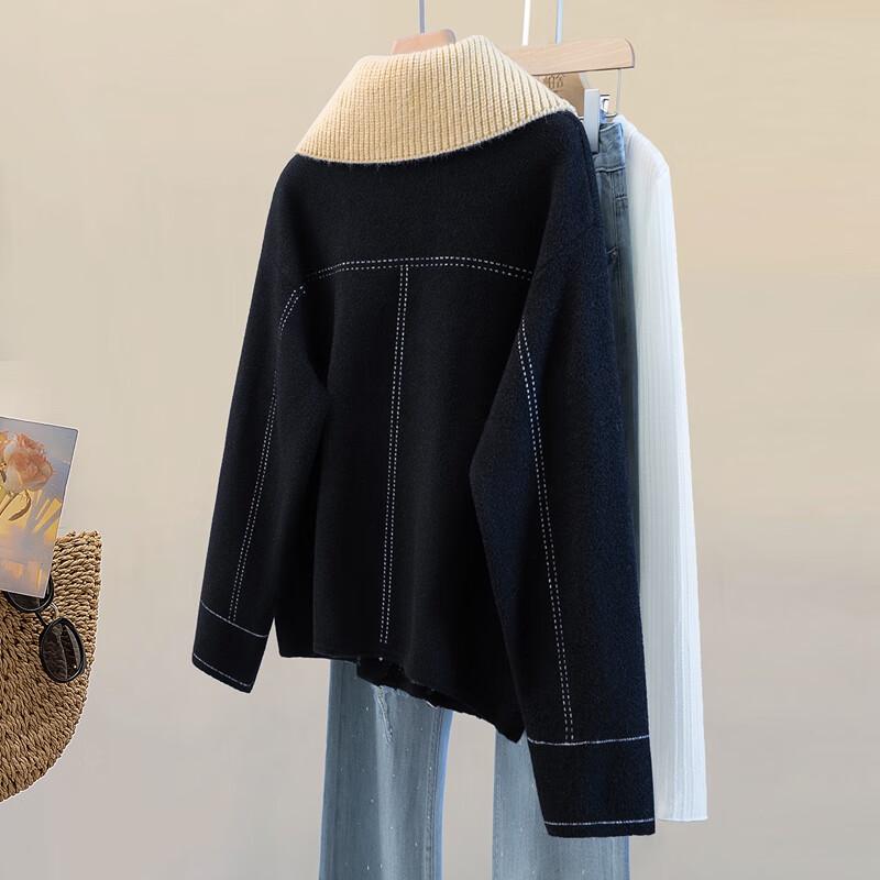 Women's Loose Lapel Long Sleeve Winter Coat