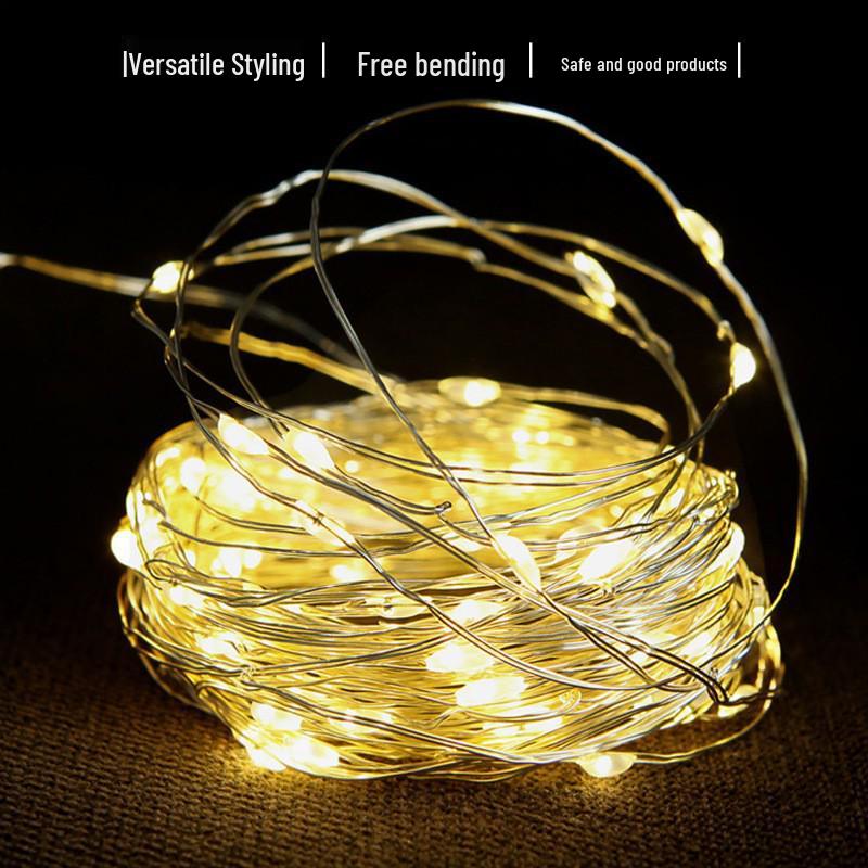 Outdoor Solar Copper Wire String Lights for Festivals and Parks