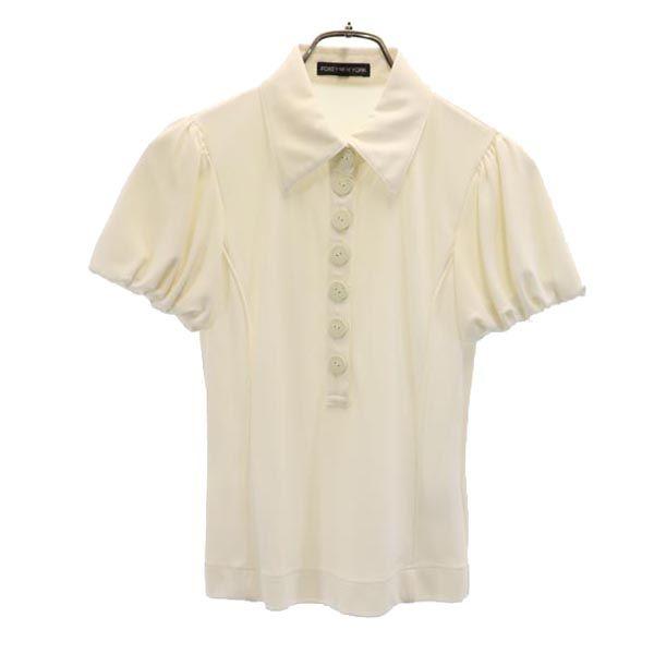 FOXEY NEW YORK made in Japan Short sleeve Collared Balloon sleeves Cut 38 Women Used
