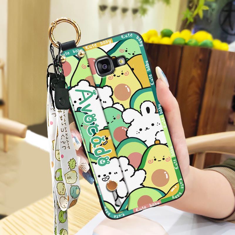 Shockproof Durable Phone Case For Samsung Galaxy A510/A5 2016/SM-A510F Wrist Strap Anti-dust Anti-knock Soft Case Ring