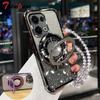 Glitter Plating Shockproof Case For Reno 13 Pro 13F Fundas Crystal Bracelet Magsafe Phone Holder Cover