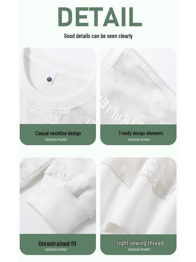 Wassup Sohot Men's Heavyweight Round Neck Loose-Fit Sweatshirt