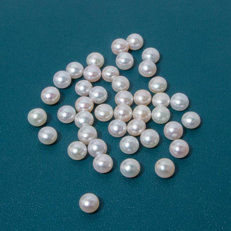 Freshwater Pearl Loose Beads DIY Handmade Semi-finished Accessories 6.5-7mm фиолетовый
