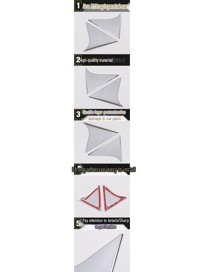 Honda Vezel Rear Spoiler Bright Side Cover & Triangle Patch 2015-2019