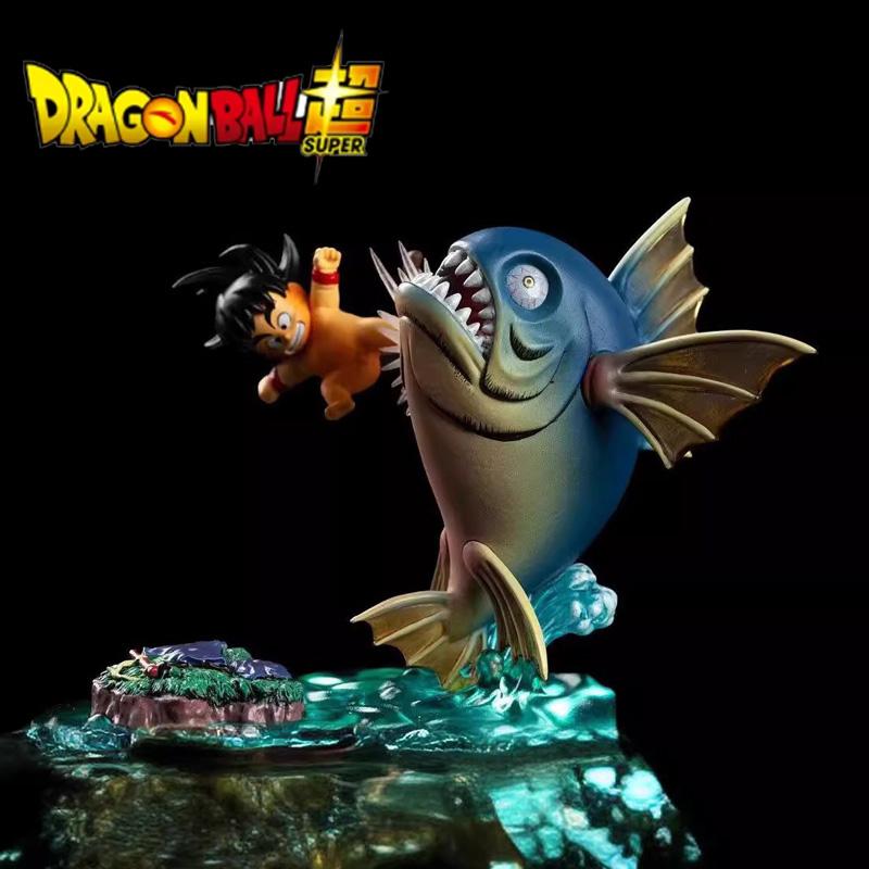 

6.5cm Anime Dragon Ball Kid Goku Kuririn Son Statue Action Figures Collectible Model Toys Gifts PVC with swimming training Round Sensory Compression