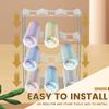 4 Layer Clear Water Bottle Organizer Stackable Water Bottle Holder Plastic Fridge Wine Rack Storage Organizer for Cabinet Pantry