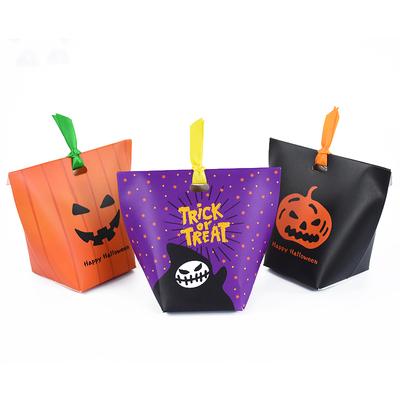 10 Stück Halloween Kürbis Süßigkeiten Geschenkbox Keks Snack Verpackungsbeutel Kinder Trick or Treat Gastgeschenke Halloween Party Dekorationszubehör