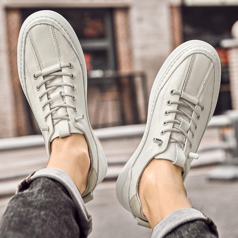 Fashion Men's Fashion Hand Stitching Business Casual Shoes Quality  Leather Handmade Oxfords Shoes Internal Height Increasing 6cm Shoes