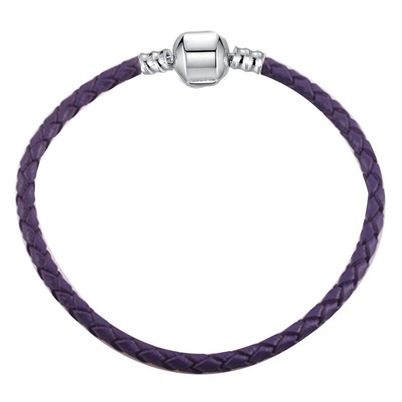3mm Charm Fit European Couples Men and Women Children Charms Original Leather Bracelet Jewelry Women's Fashion Gift