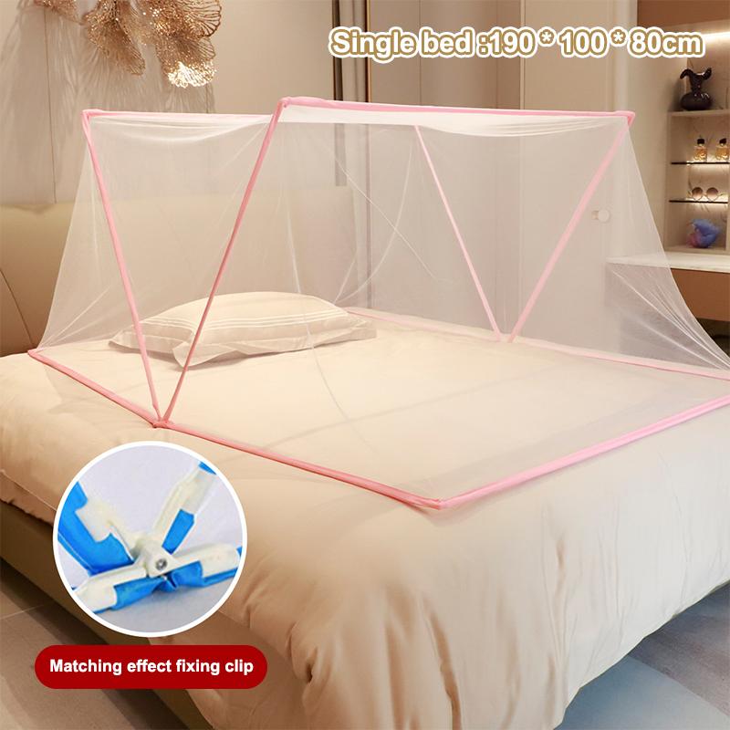 Foldable Mosquito Net Good Ventilation 1-3 People Prevent Children From Falling Off The Bed