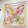 Silk Scarf Women Floral Printed Square Scarves Head Echarpes Silk Foulards Femme Wraps Beach Shawls Bandana Lady Hijabs 90CM
