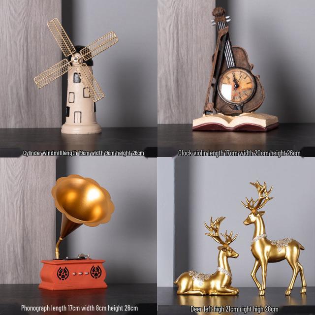 Retro Violin Ornament: Creative Minimalist Home Accessory for Living Room, TV Cabinet, or Bookcase.
