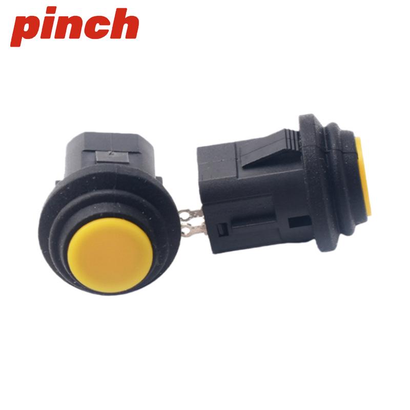 

14MM Round Waterproof Snap-in Switch, 2-Pin, Normally Open, Self-Reset, Self-Locking Button
