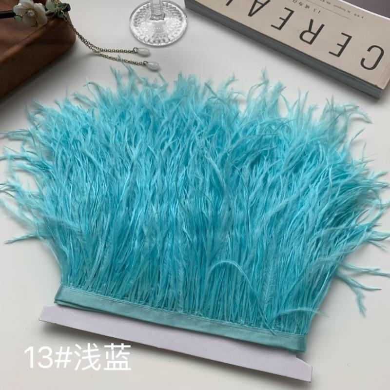 Ostrich Hair Cloth Edge 10-15Cm Clothing Accessories Diy Skirt Decoration Dress Neckline Cuffs Feathers