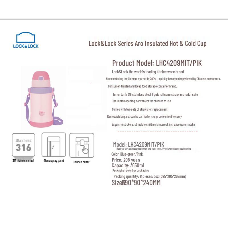 LOCK&LOCK Dual-Use Insulated Coffee Tumbler with Straw