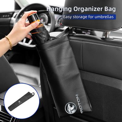 Car Waterproof Umbrella Storage Bag PU Leather Cover Sunshade Organizer Holder For Proton Exora Iriz R3 Wira Saga Satria Magma X