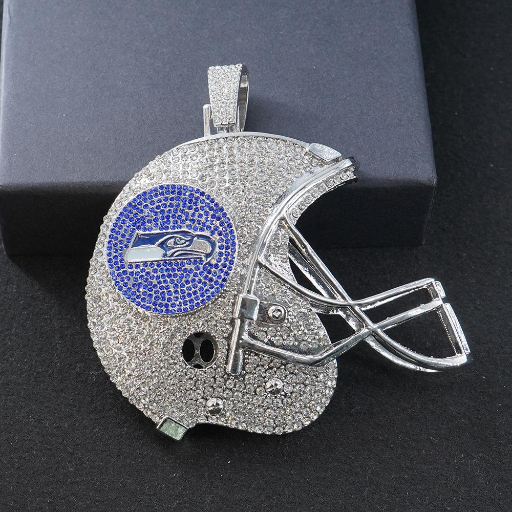 Seattle Seahawks Football Helmet Alloy Pendant Necklace Accessories