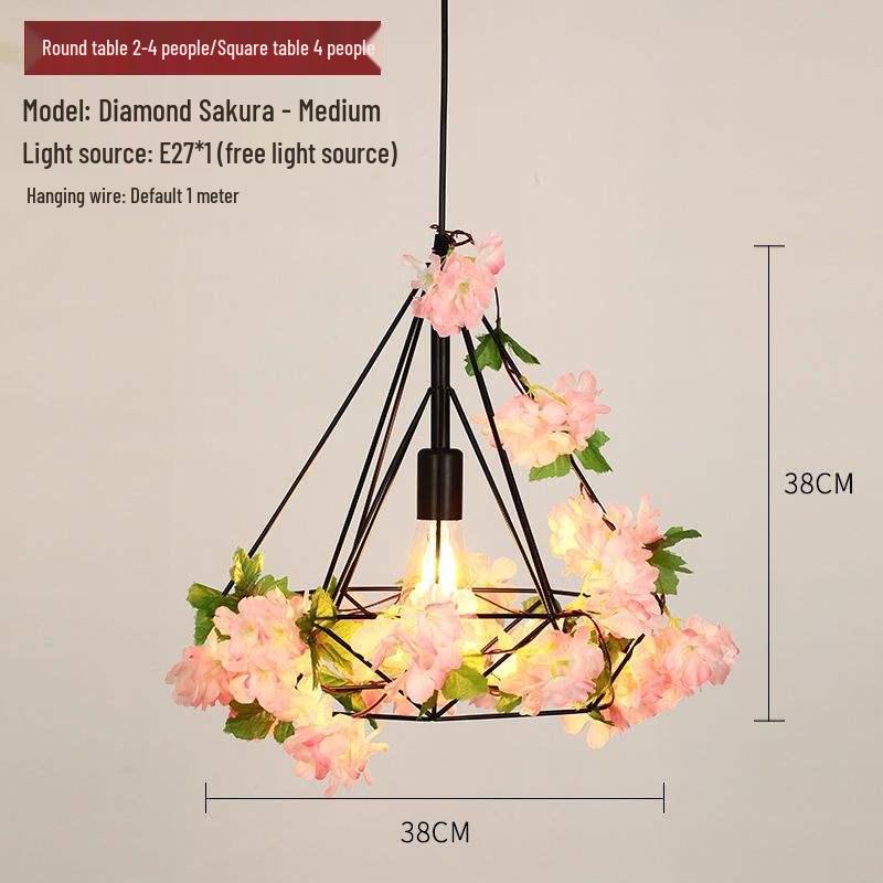 Trendy Diamond Pendant Light for Music Bars, Milk Tea Shops, and Forest-Themed Décor