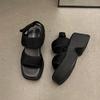 Home indoor non-slip and deodorant cool slippers women's summer wear 2025 new seaside beach shoes heightening sandals women