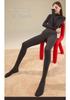 Autumn/Winter High Waist Gray Striped Cotton Base Layer Tights for Women