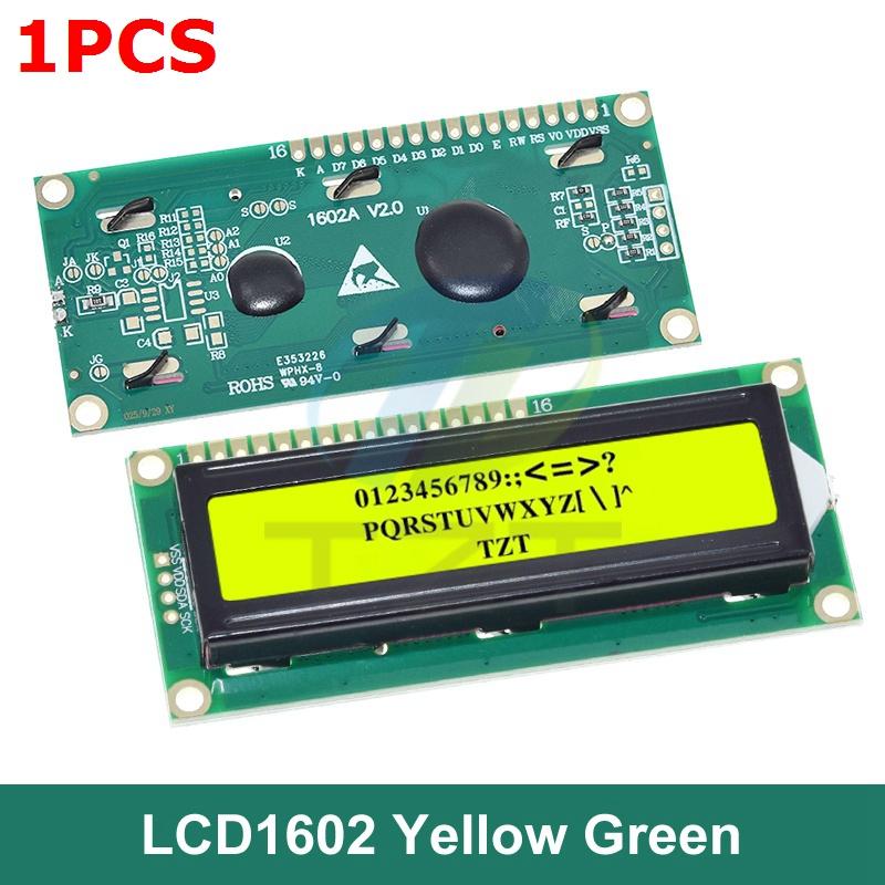 LCD1602 1602 LCD-Modul Blau/Gelb Grüner Bildschirm 16x2 Zeichen LCD-Display PCF8574T PCF8574 IIC I2C Schnittstelle 5V für Arduino