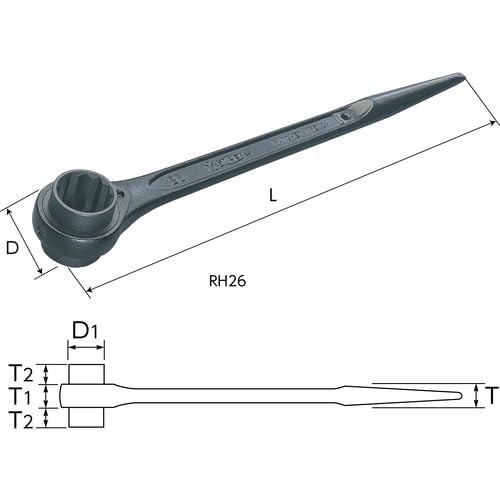 Super Single-Ended Ratchet Wrench (Hexagonal Diameter: 36) RH36