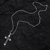 Cross oil drop men's titanium steel necklace, domineering fashion couple pendant, male and female student accessories
