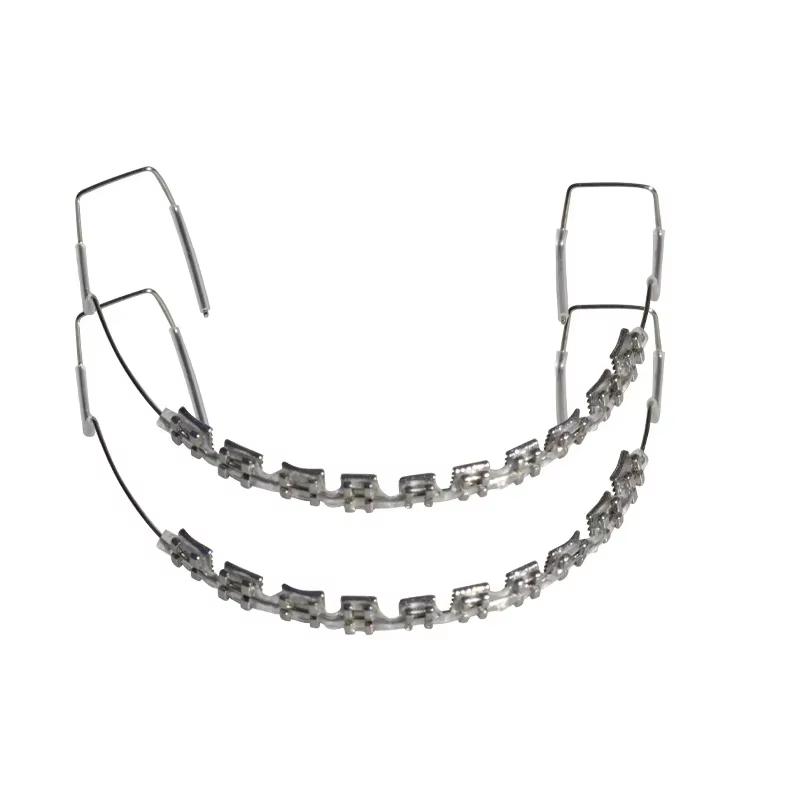 1Pairs Temporary Tooth Decoration Dental Fake Braces with Metal Wires & Bracket Orthodontic Braces with Ligature Ties Dental