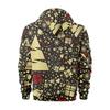 Herren Weihnachten Print Kapuzenpullover Halb-Reißverschluss Lässig Sport Sweatshirt