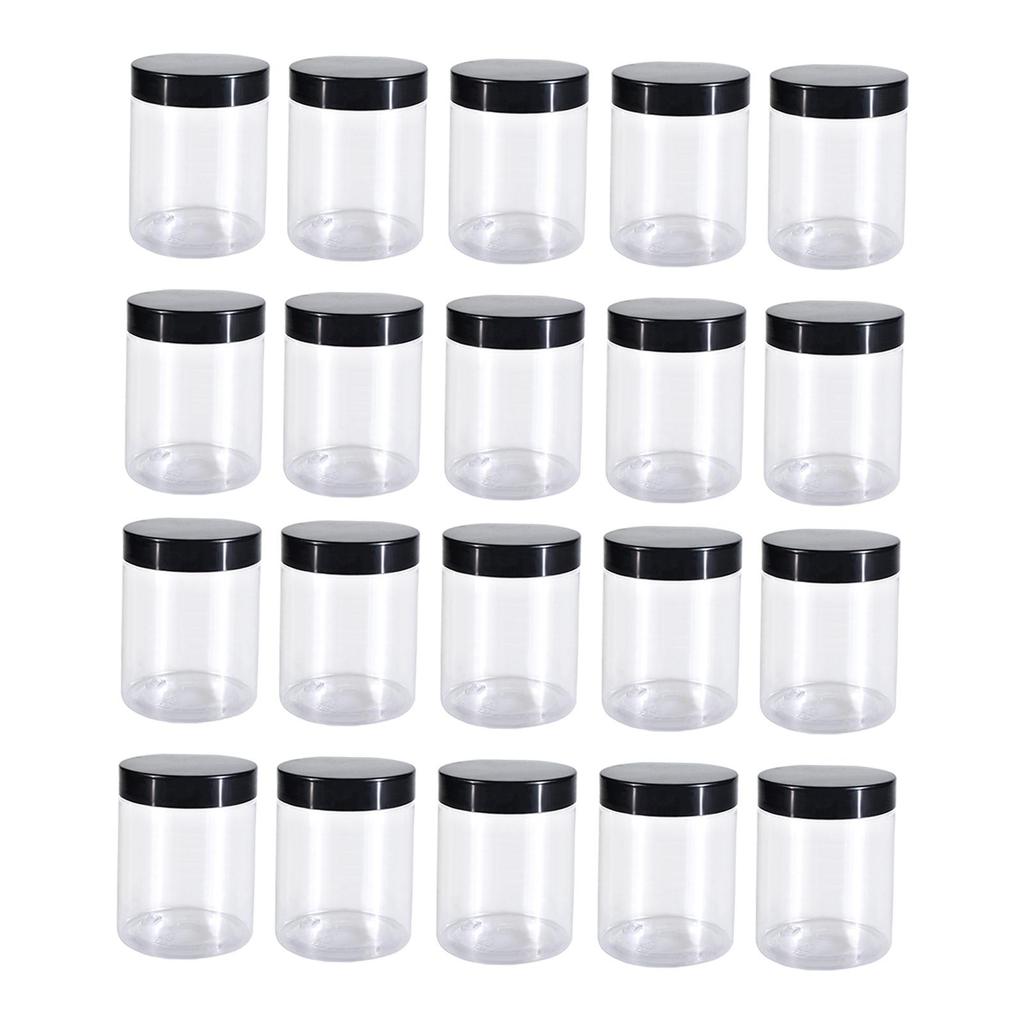 Empty Pet Jar with Lid Multipurpose Storage Bottle Slime Cosmetics Container