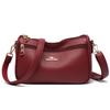 Women's Bag Fashionable Versatile Shoulder Bag Soft Leather Texture Retro Messenger Bag Multi-compartment Mother Bag