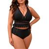 Women's Two-Piece Bikini Set Plus Size Split Swimsuit