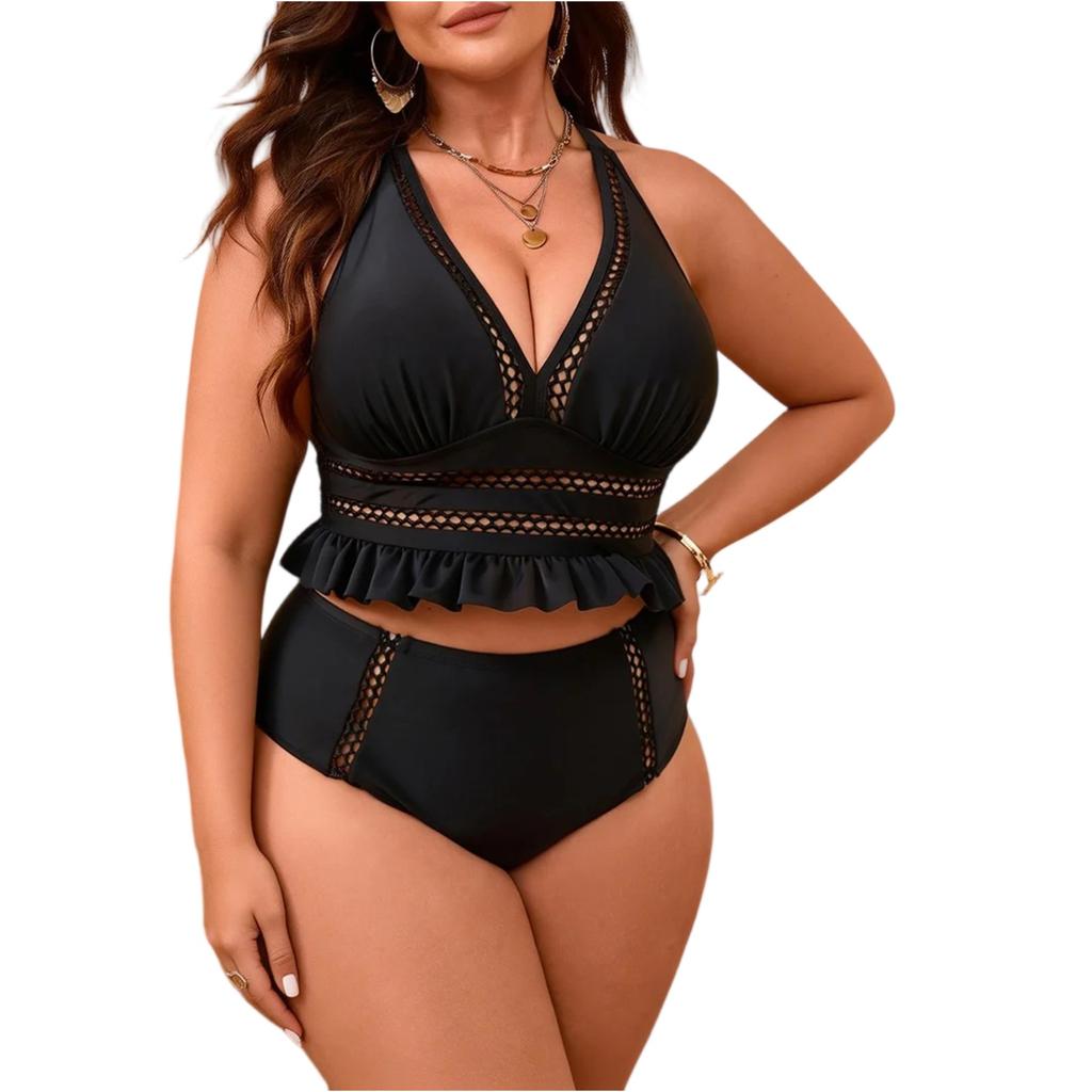 Women's Two-Piece Bikini Set Plus Size Split Swimsuit
