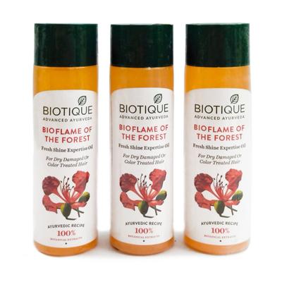 Oil for Dry and Damaged Hair (3 X 120 Ml), Flame Of Forest Hair Oil Set,